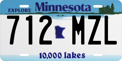 MN license plate 712MZL
