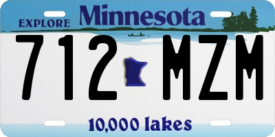 MN license plate 712MZM