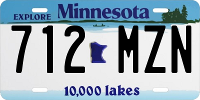 MN license plate 712MZN