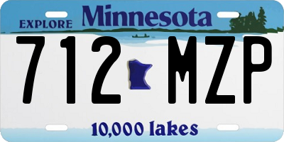 MN license plate 712MZP