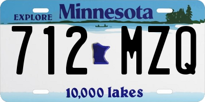 MN license plate 712MZQ