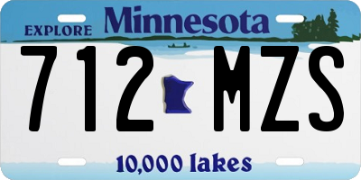 MN license plate 712MZS