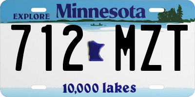 MN license plate 712MZT