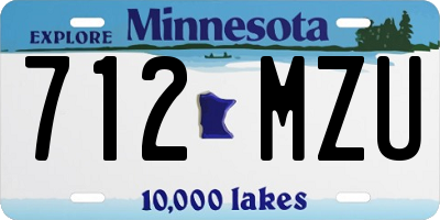 MN license plate 712MZU