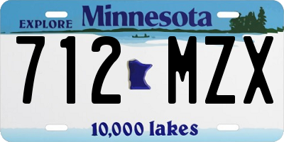 MN license plate 712MZX