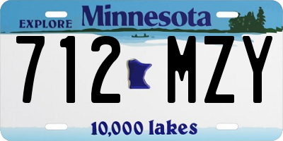 MN license plate 712MZY