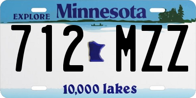 MN license plate 712MZZ