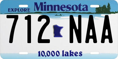 MN license plate 712NAA
