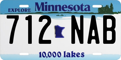 MN license plate 712NAB