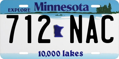 MN license plate 712NAC
