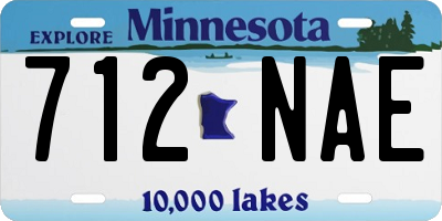MN license plate 712NAE