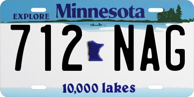 MN license plate 712NAG