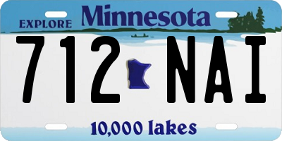 MN license plate 712NAI
