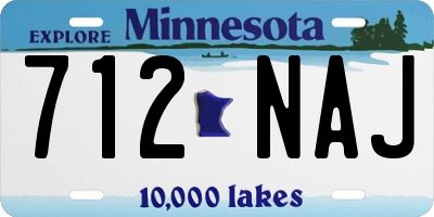 MN license plate 712NAJ