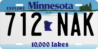 MN license plate 712NAK
