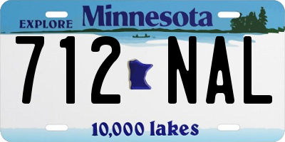 MN license plate 712NAL