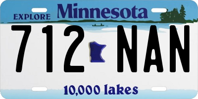 MN license plate 712NAN