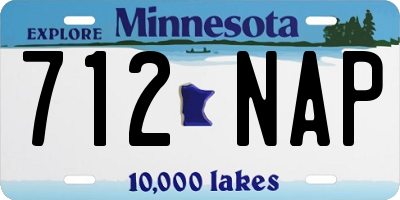 MN license plate 712NAP