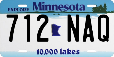 MN license plate 712NAQ
