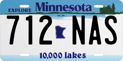 MN license plate 712NAS