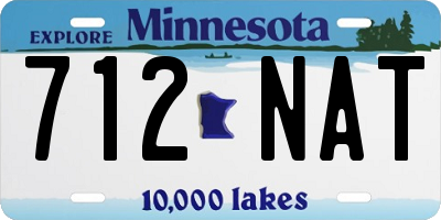 MN license plate 712NAT