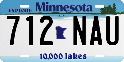 MN license plate 712NAU