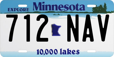MN license plate 712NAV
