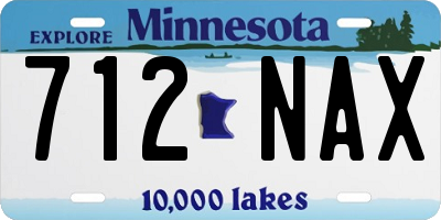 MN license plate 712NAX