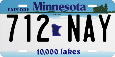 MN license plate 712NAY