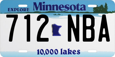 MN license plate 712NBA