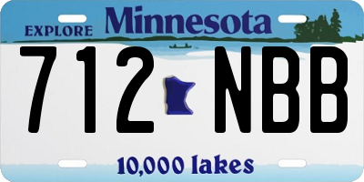 MN license plate 712NBB