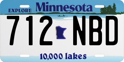 MN license plate 712NBD