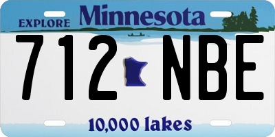 MN license plate 712NBE