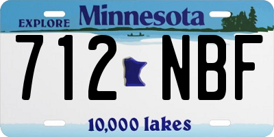MN license plate 712NBF
