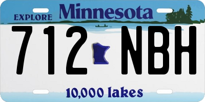 MN license plate 712NBH
