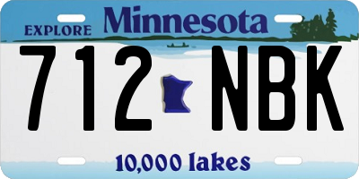 MN license plate 712NBK