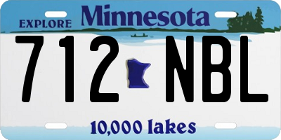 MN license plate 712NBL