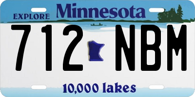 MN license plate 712NBM