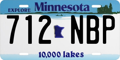 MN license plate 712NBP