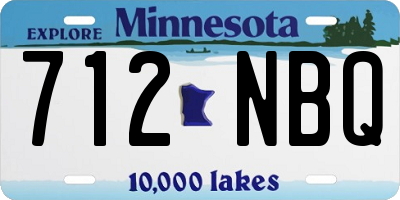 MN license plate 712NBQ