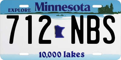MN license plate 712NBS