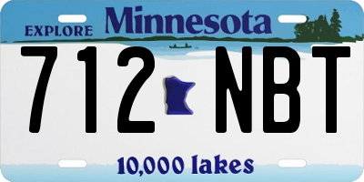 MN license plate 712NBT