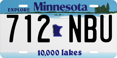 MN license plate 712NBU