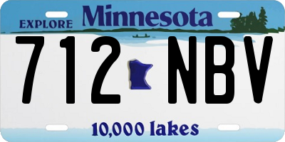 MN license plate 712NBV