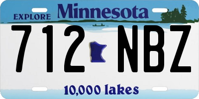 MN license plate 712NBZ