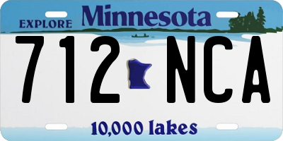 MN license plate 712NCA