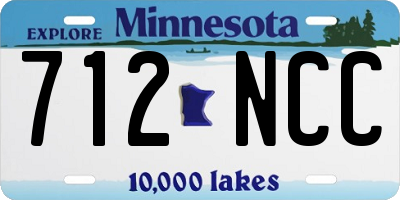 MN license plate 712NCC