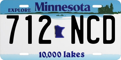 MN license plate 712NCD