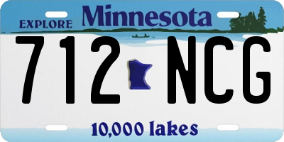 MN license plate 712NCG