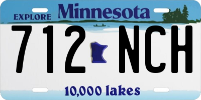 MN license plate 712NCH